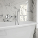 Mitigeur de bain thermostatique encastré chrome
