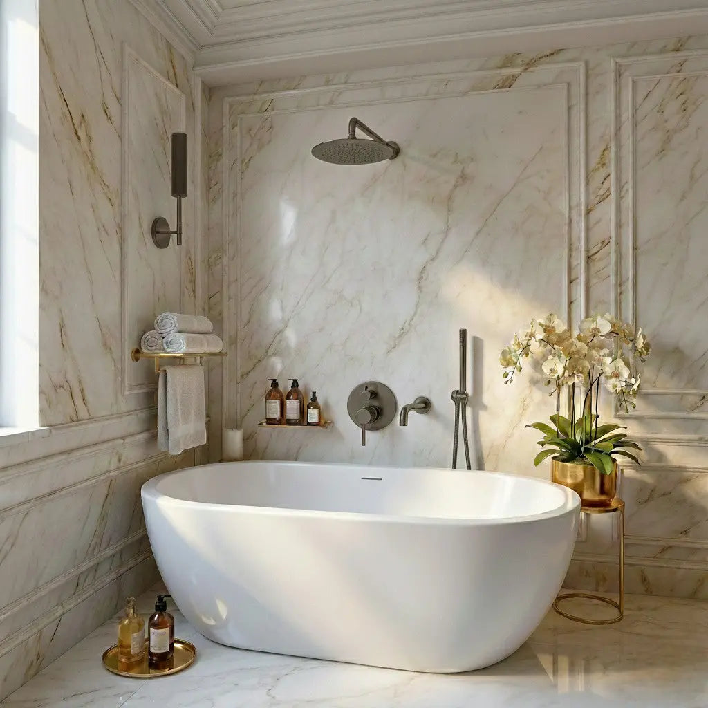 Composition bain-douche thermostatique encastrée anthracite