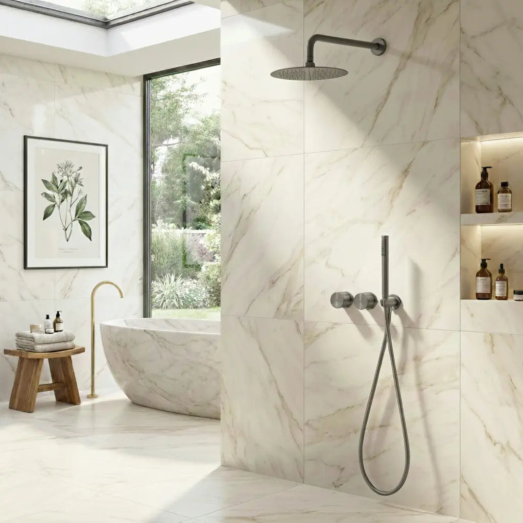 Composition de Douche encastré anthracite