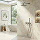 Composition de Douche encastré anthracite