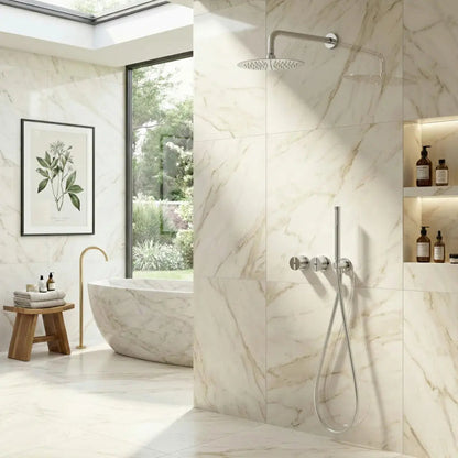 Composition de Douche encastré chrome