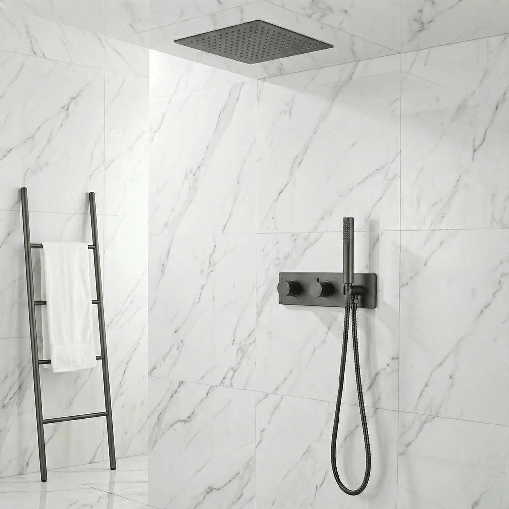 Ensemble de Douche encastré anthracite