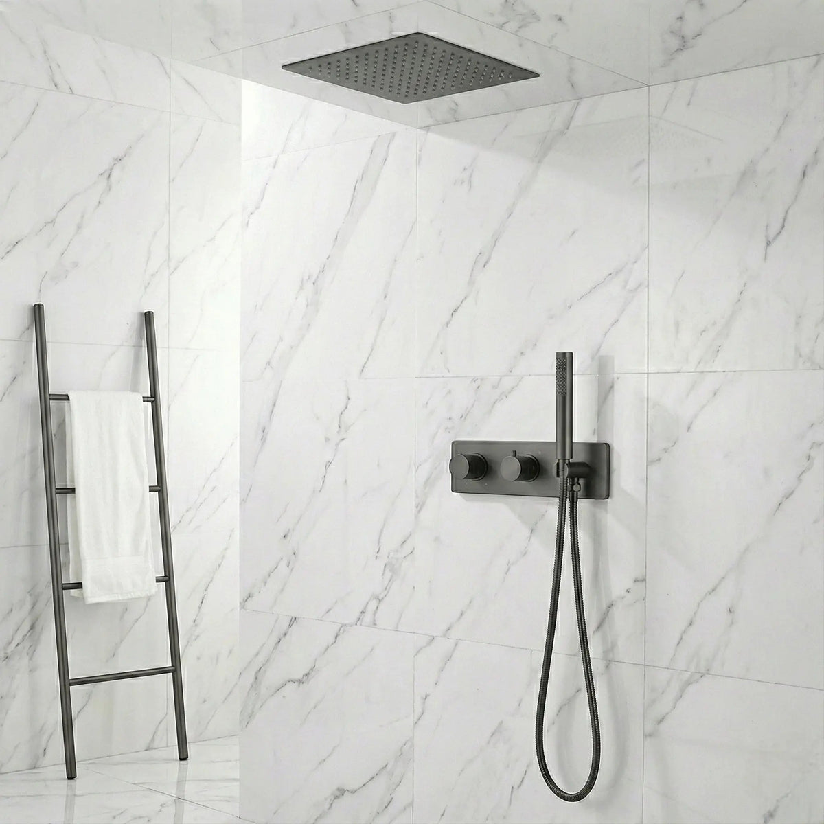 Ensemble de Douche encastré anthracite