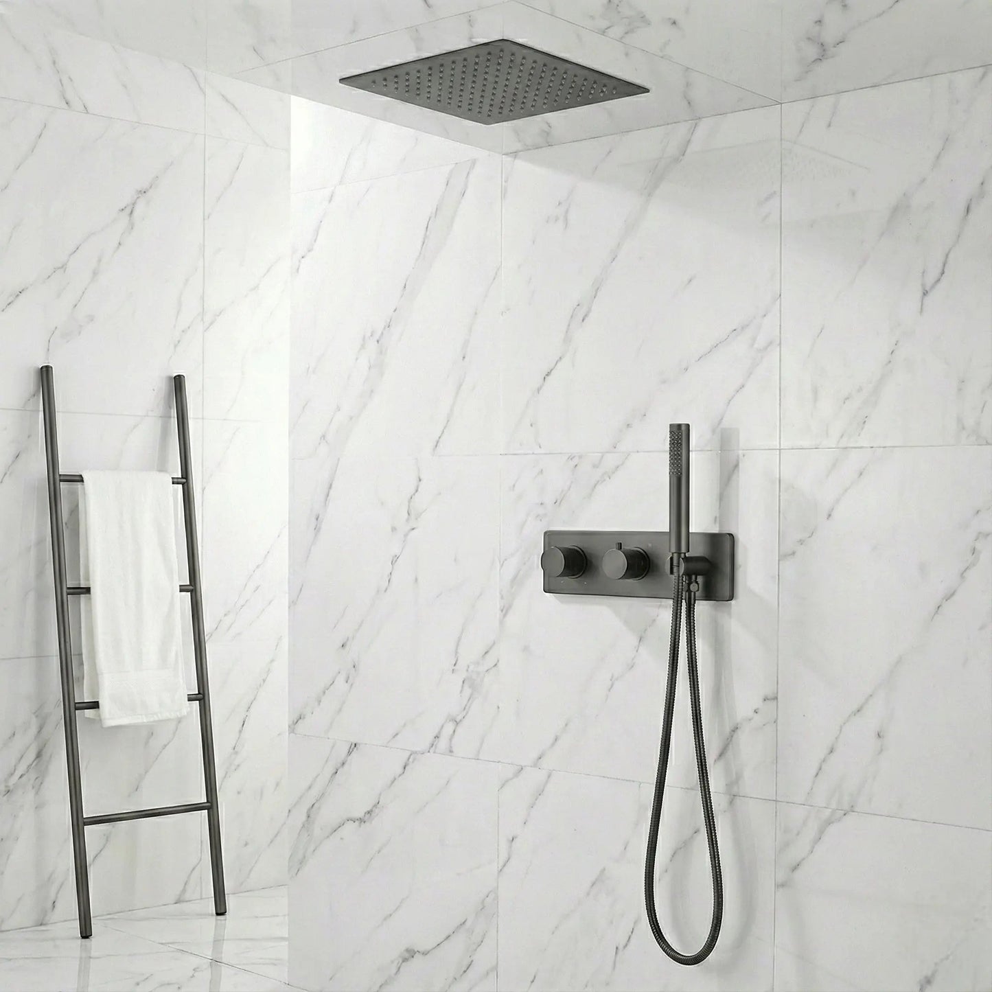 Ensemble de Douche encastré anthracite