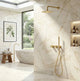 Composition de Douche encastré or brossé