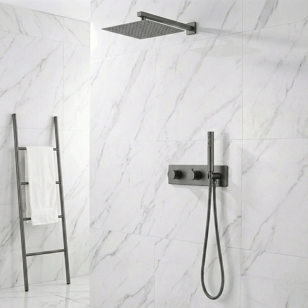 Ensemble de Douche encastré anthracite