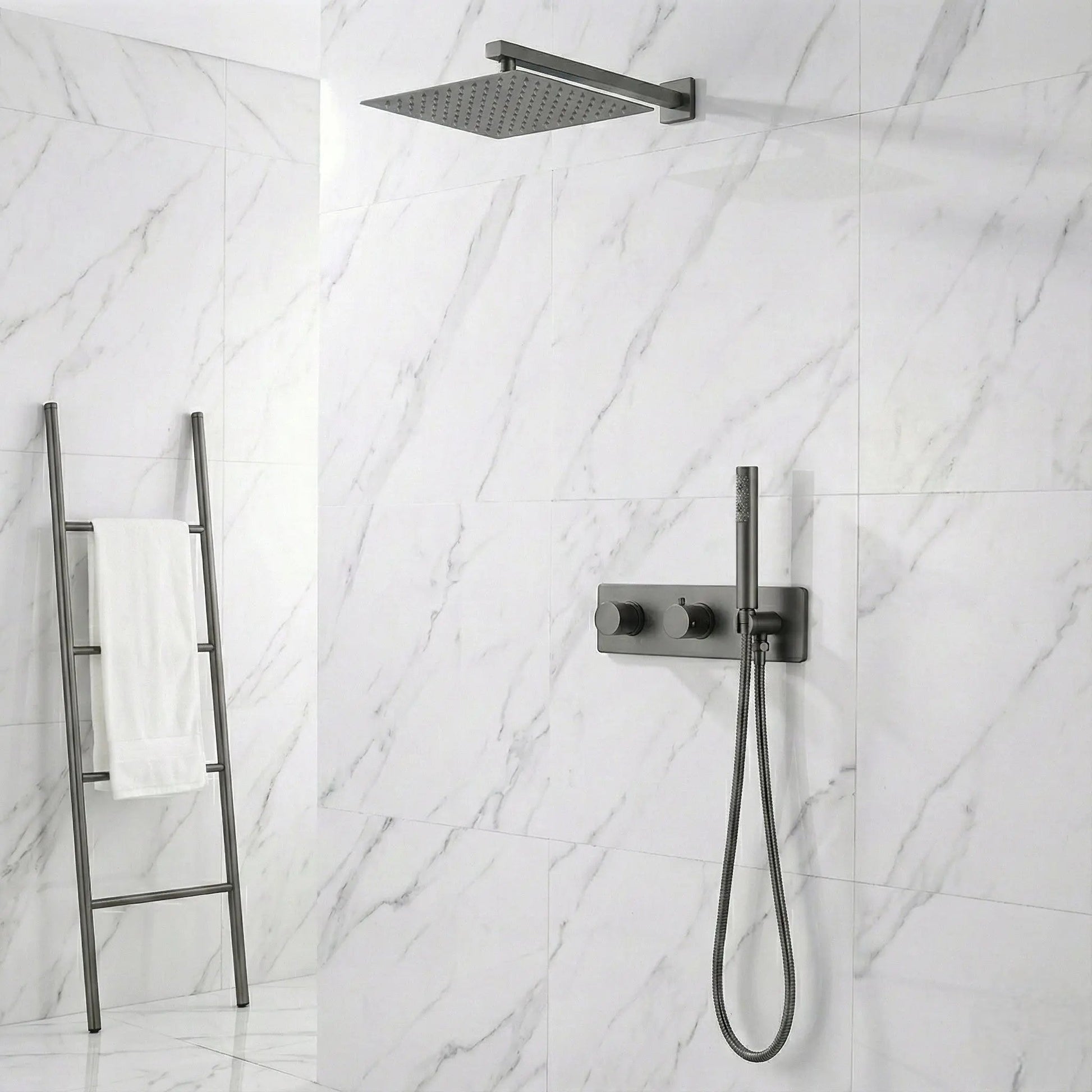 Ensemble de Douche encastré anthracite