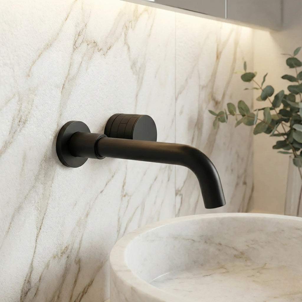 Robinet de lavabo encastré noir
