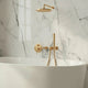 Composition bain-douche thermostatique encastrée or brossé