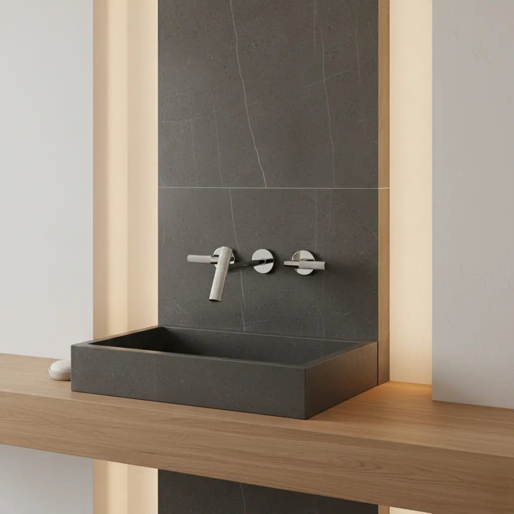 Mitigeur de lavabo encastré chrome