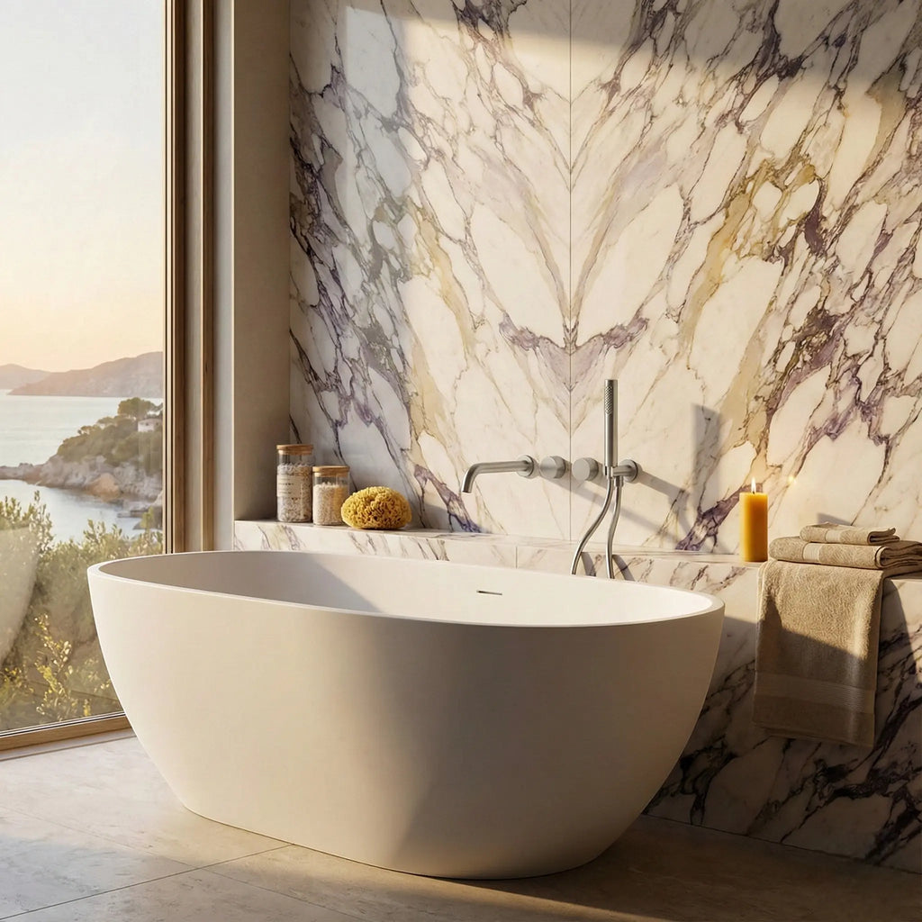 Mitigeur de baignoire encastré avec douchette inox
