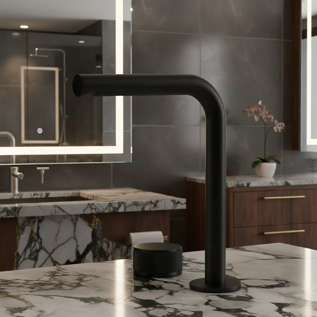 Robinet de lavabo haut noir