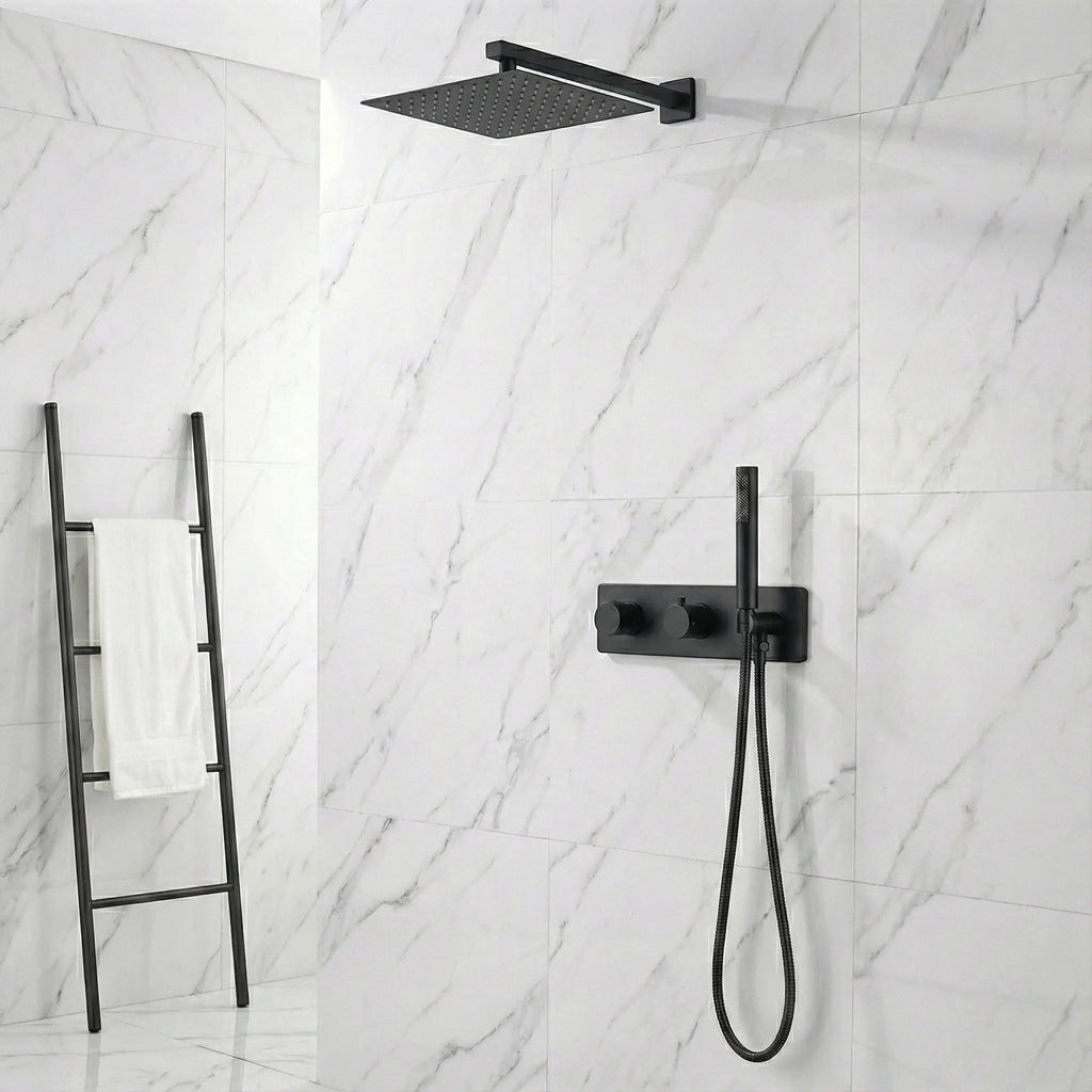 Ensemble de Douche encastré noir mat