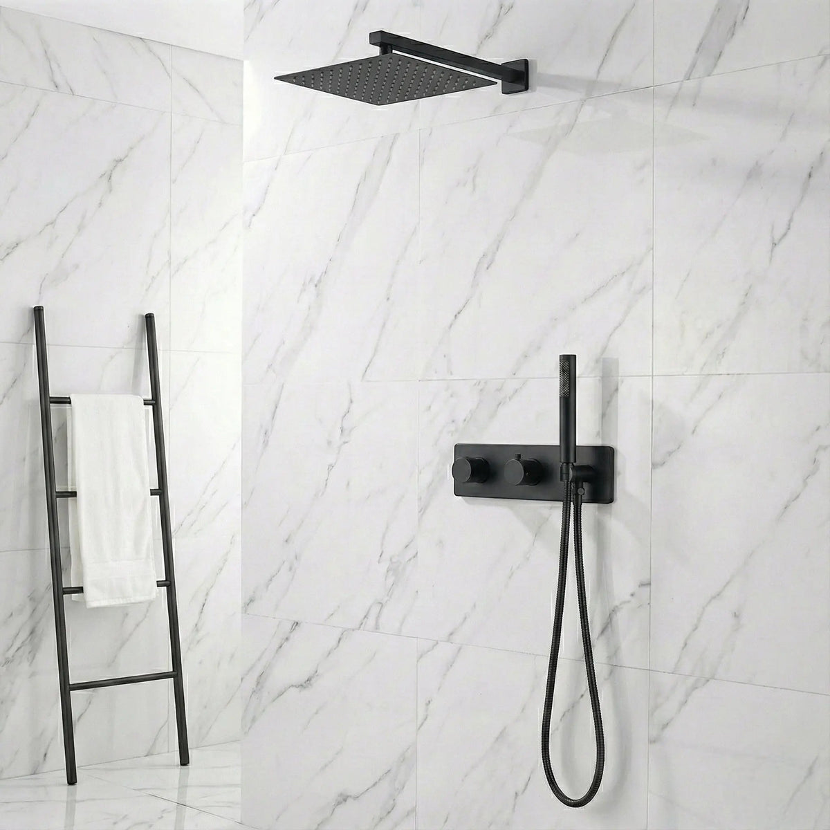 Ensemble de Douche encastré noir mat