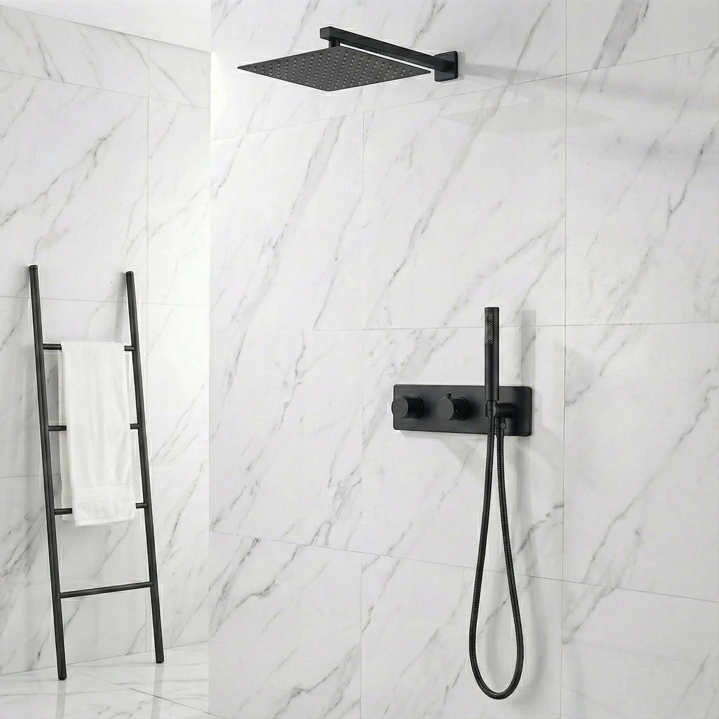 Ensemble de Douche encastré noir mat