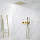 Ensemble de Douche encastré or brossé