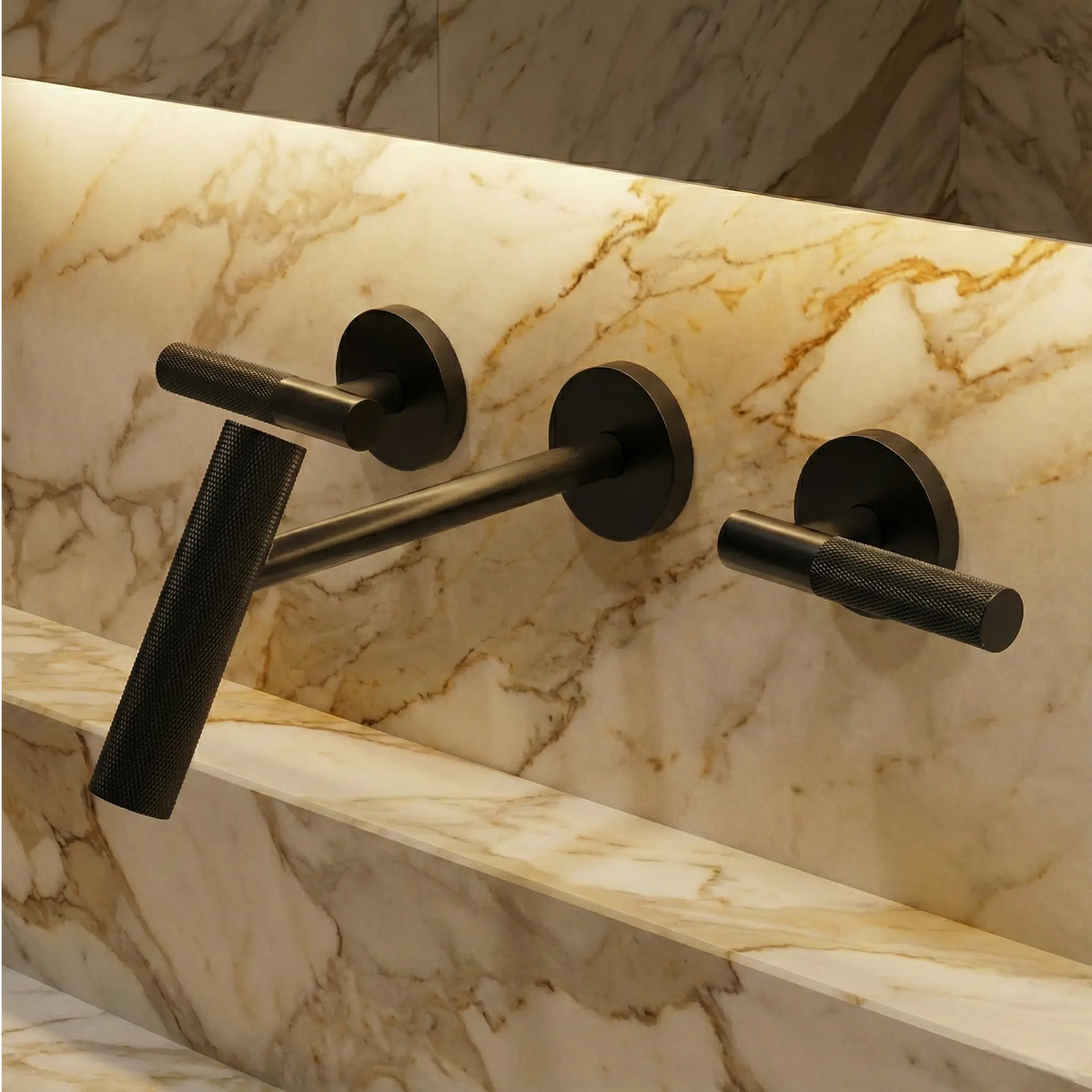 Mitigeur de lavabo encastré noir