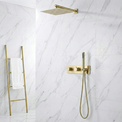 Ensemble de Douche encastré or brossé