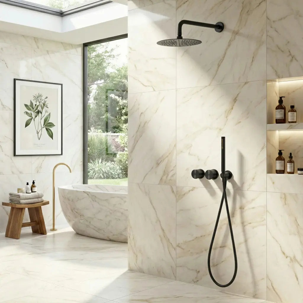 Composition de Douche encastré noir