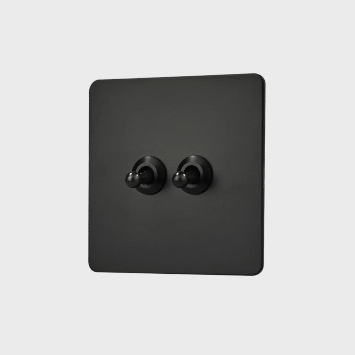 interrupteur va-et-vient double noir mat