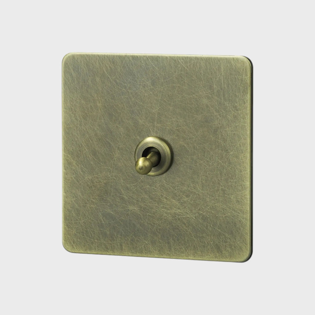 interrupteur va-et-vient simple bronze vieilli