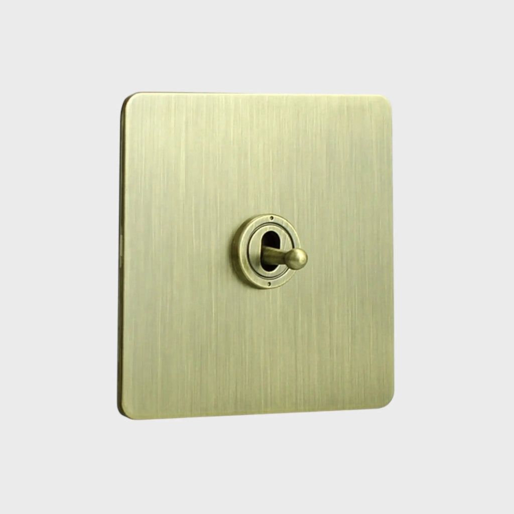 interrupteur va-et-vient simple bronze brossé