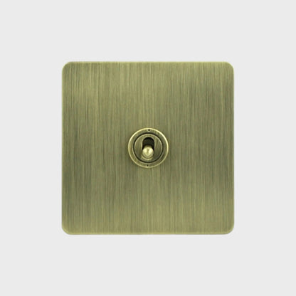 interrupteur va-et-vient simple bronze brossé