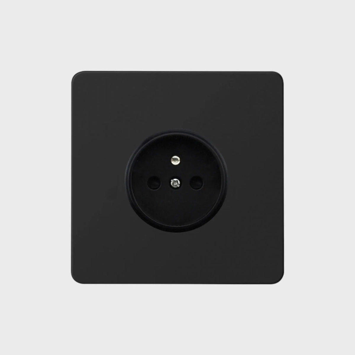 prise de courant simple noir mat