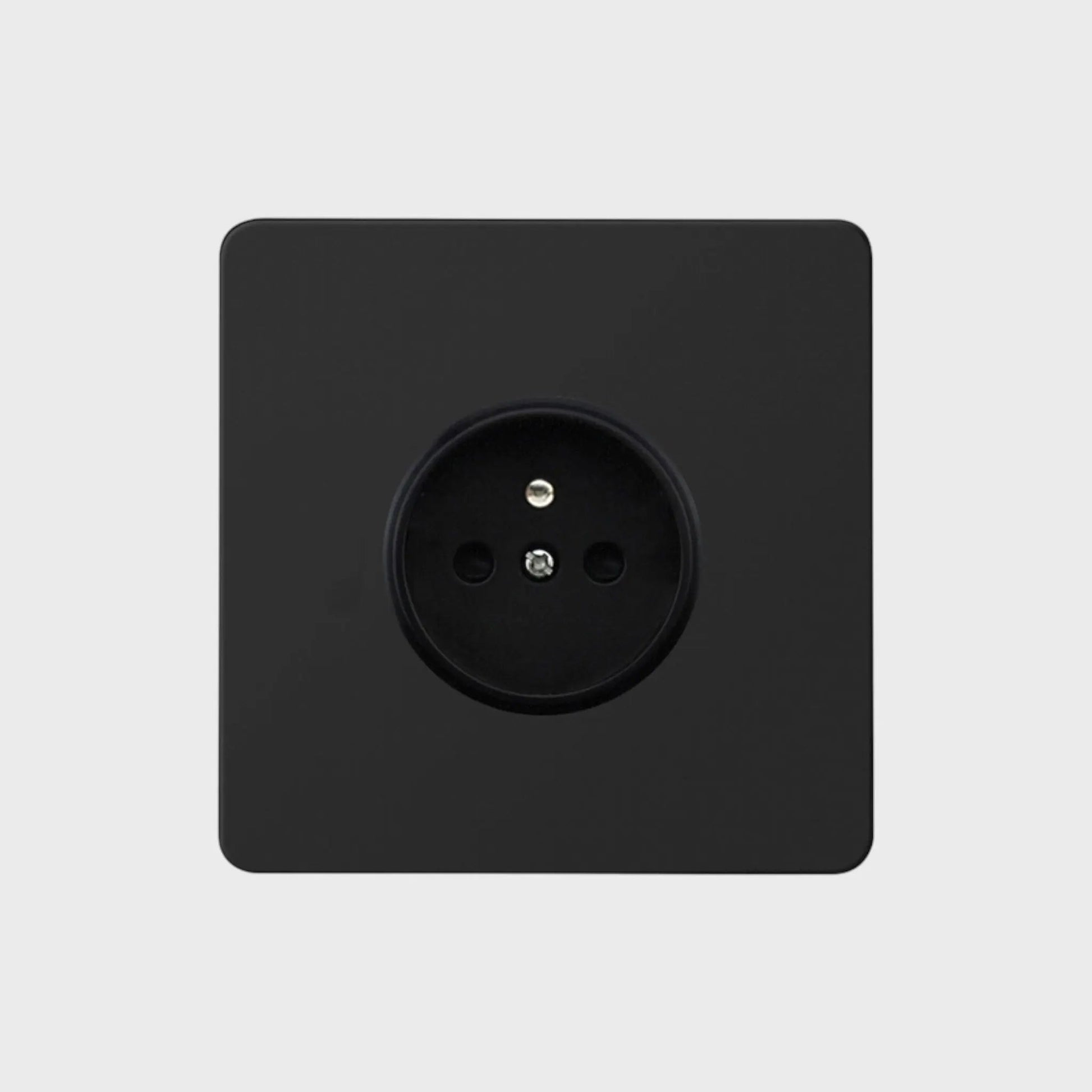 prise de courant simple noir mat