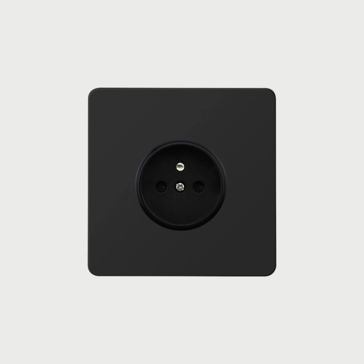 prise de courant simple noir mat