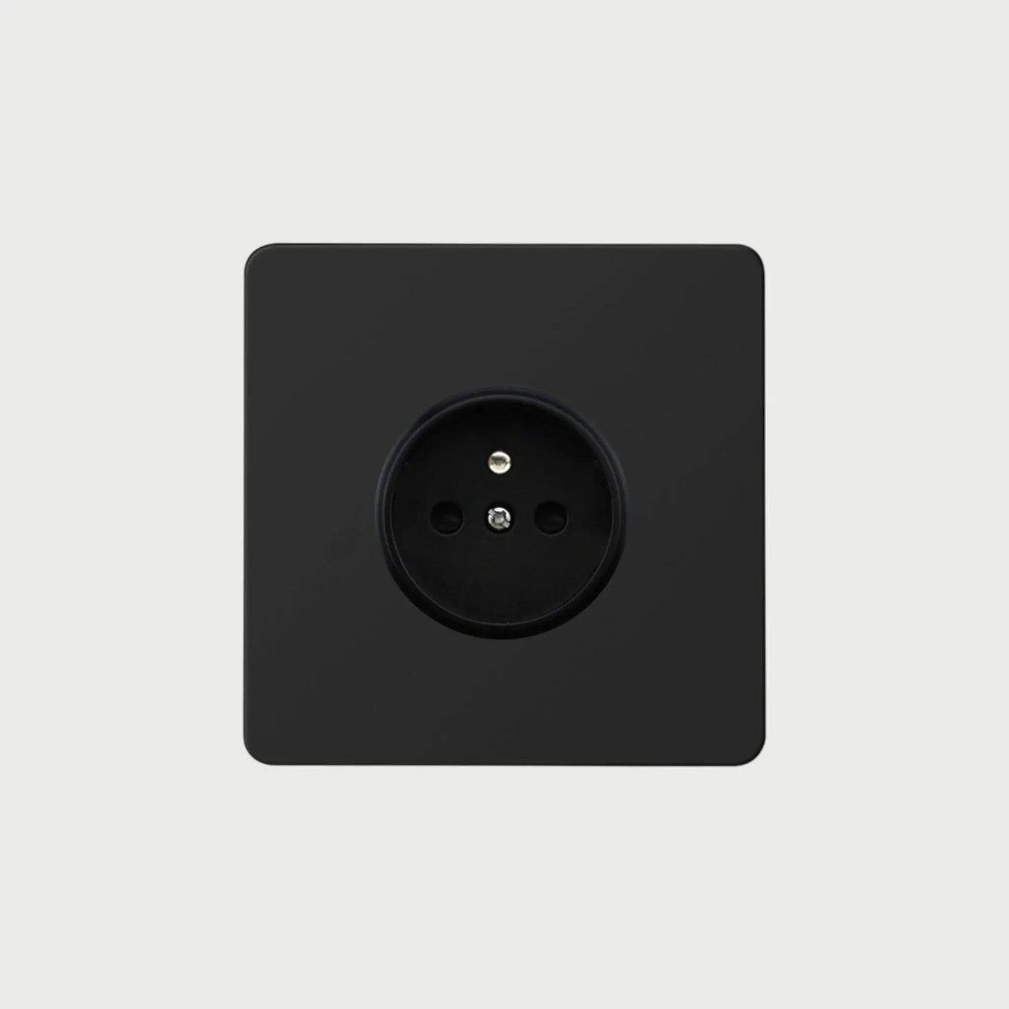 prise de courant simple noir mat