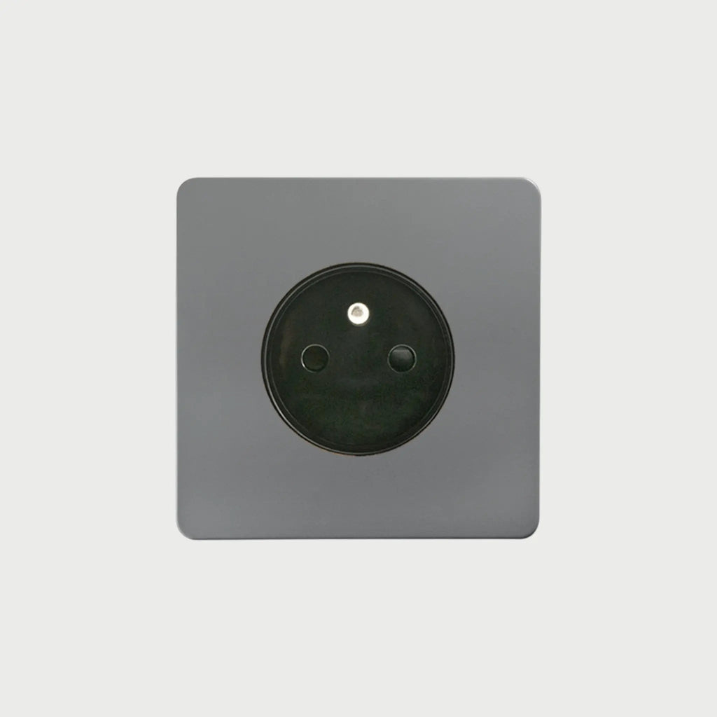 prise de courant simple anthracite