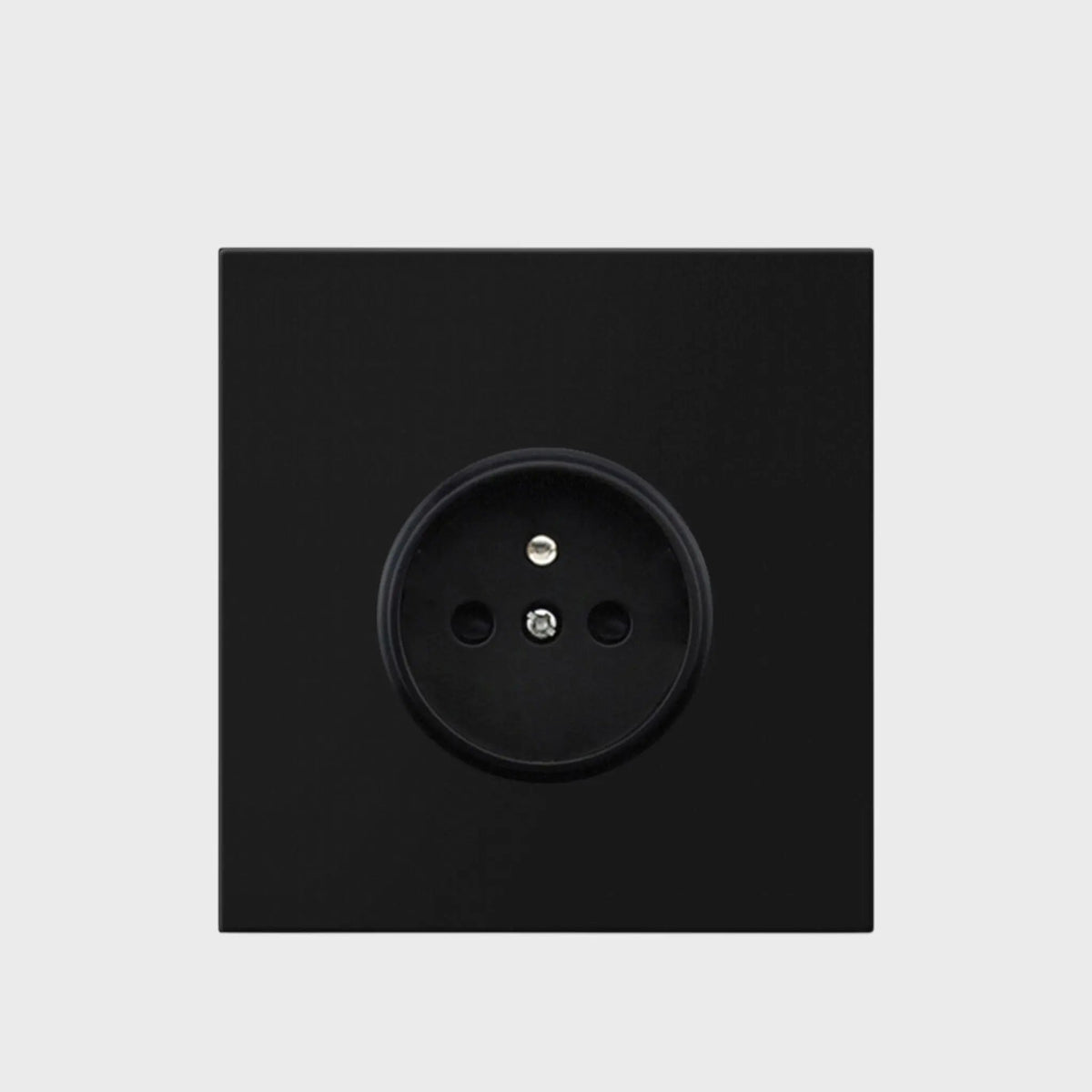 prise de courant simple noir mat