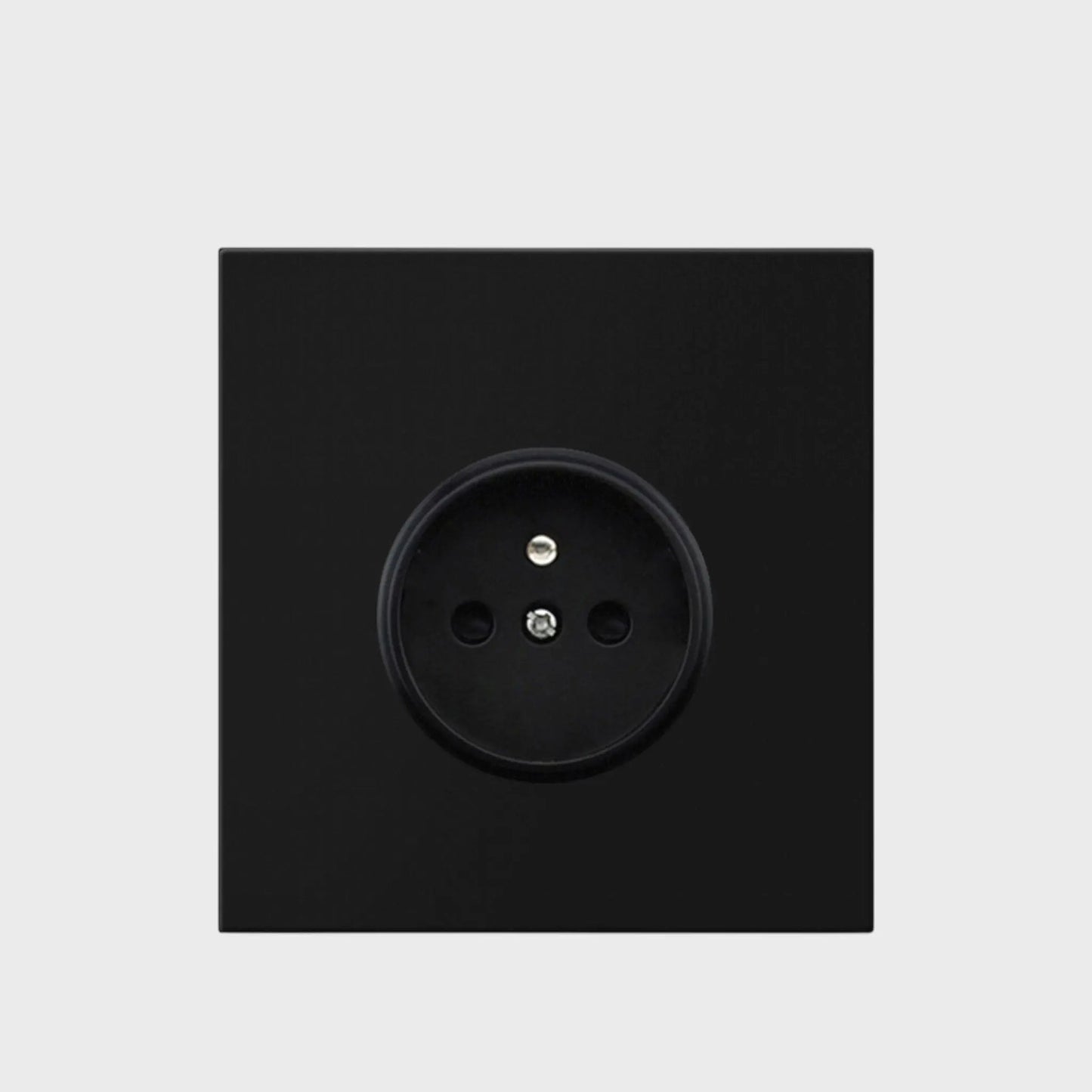 prise de courant simple noir mat
