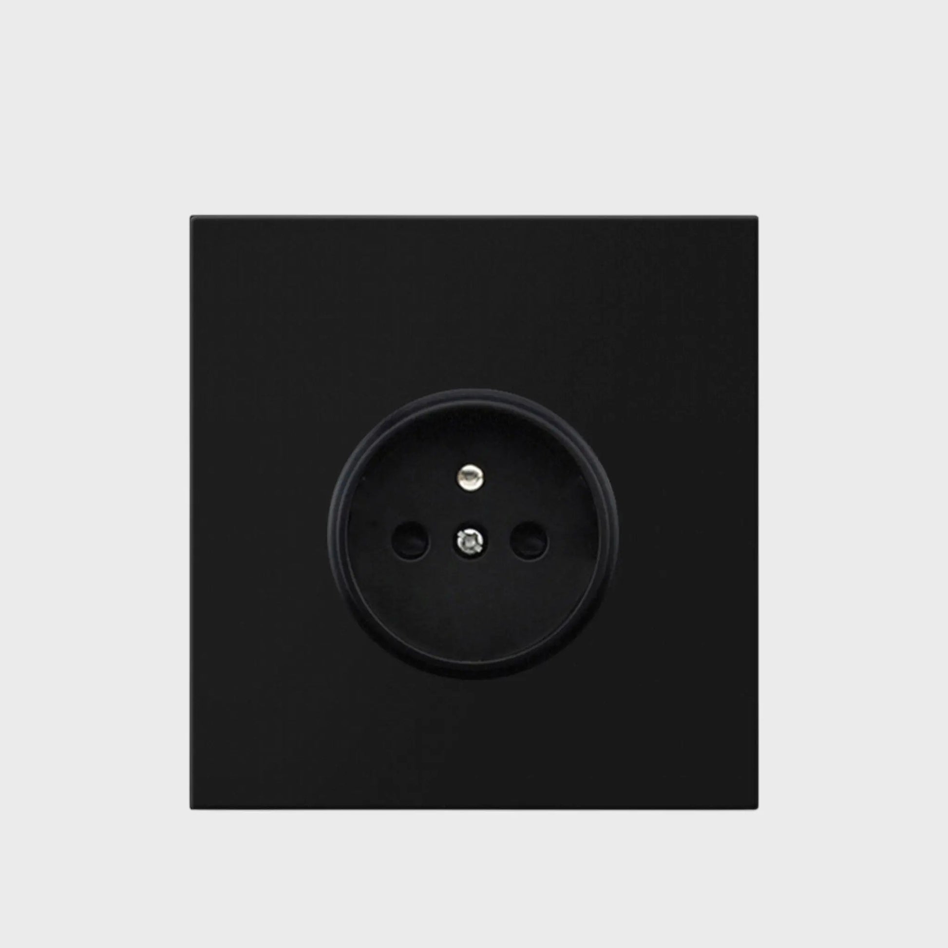 prise de courant simple noir mat