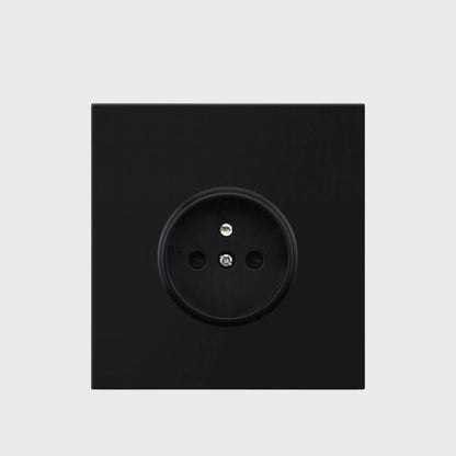 prise de courant simple noir mat