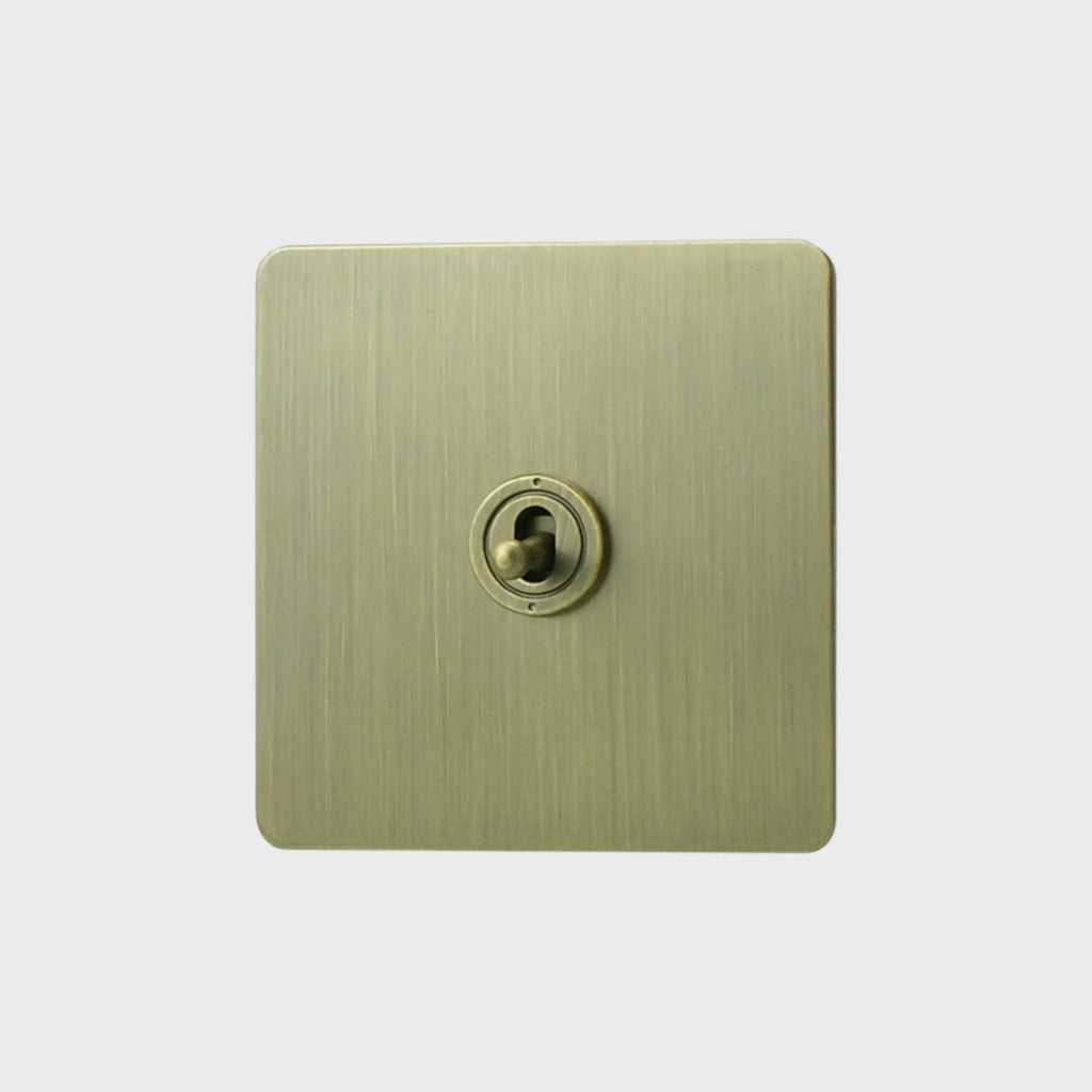 interrupteur va-et-vient simple bronze brossé