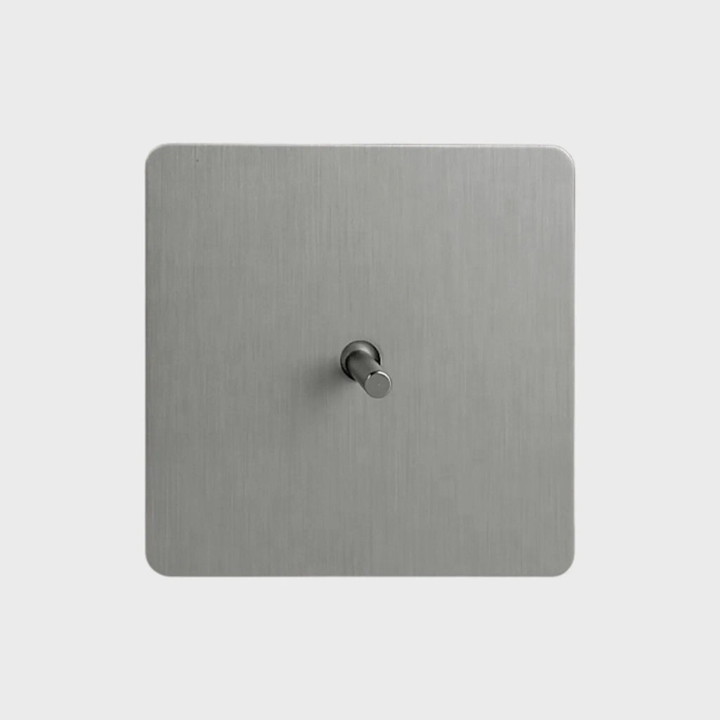 interrupteur va-et-vient simple acier brossé
