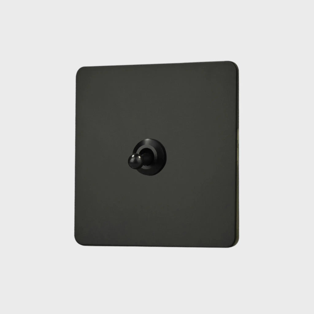 interrupteur va-et-vient simple noir mat