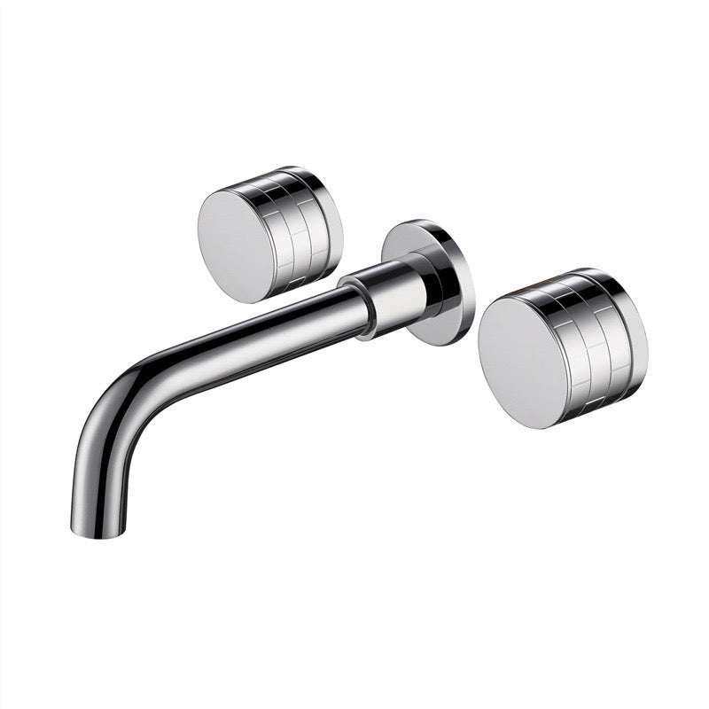Azzurrite Robinet de Lavabo Mural, Laiton Massif, 5 Finitions