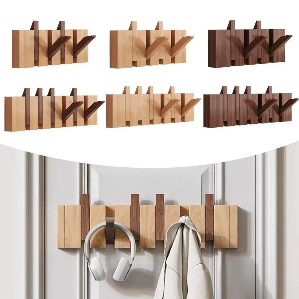 Porte-manteau mural bois clés piano - pratique et élégant pour une organisation parfaite
