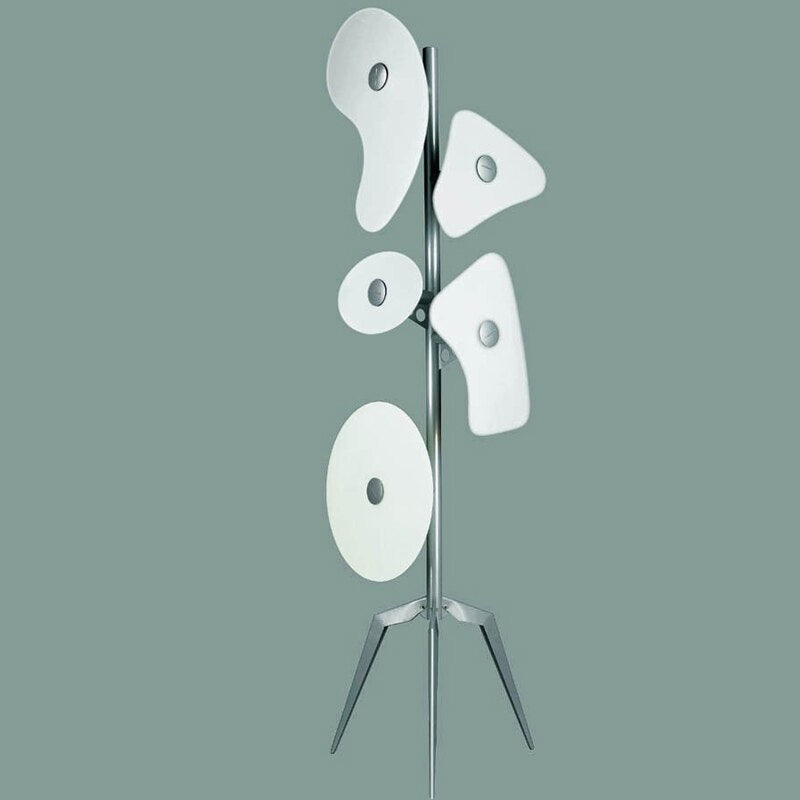 TORDO - Lampadaire, Fer, Blanc / Multicolore, Salon