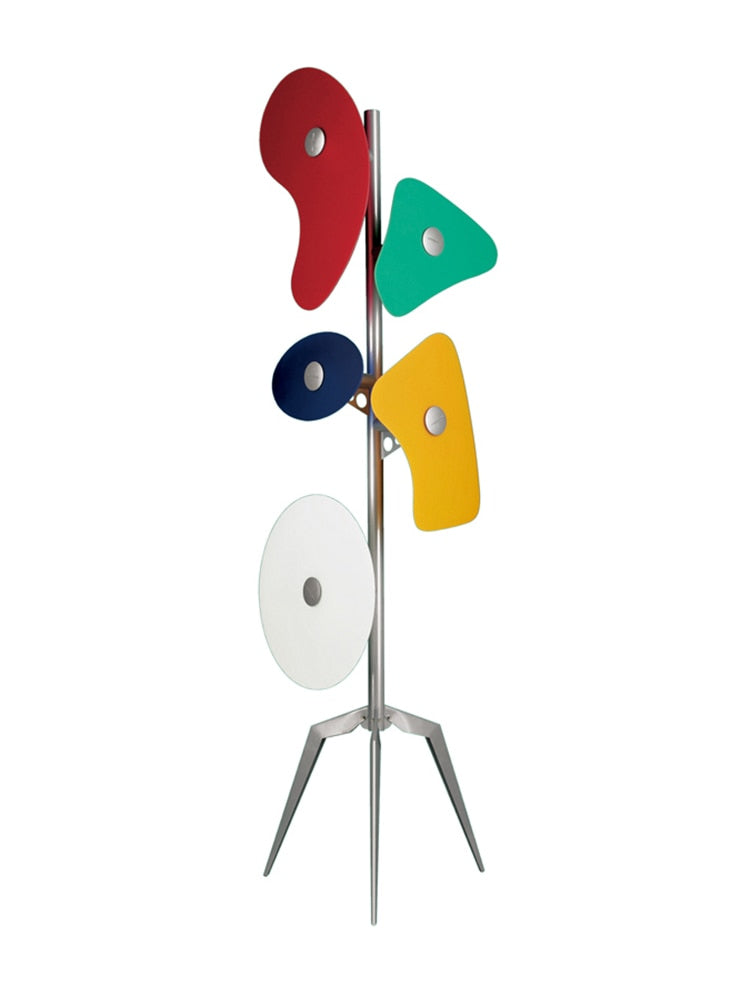 TORDO - Lampadaire, Fer, Blanc / Multicolore, Salon
