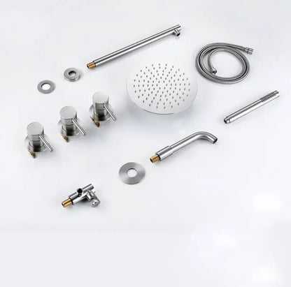Kit de douche-bain encastré chrome