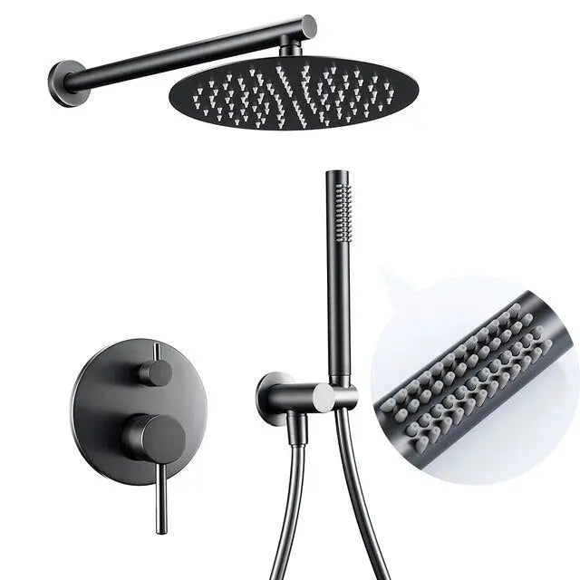 Kit de Douche Thermostatique encastré anthracite