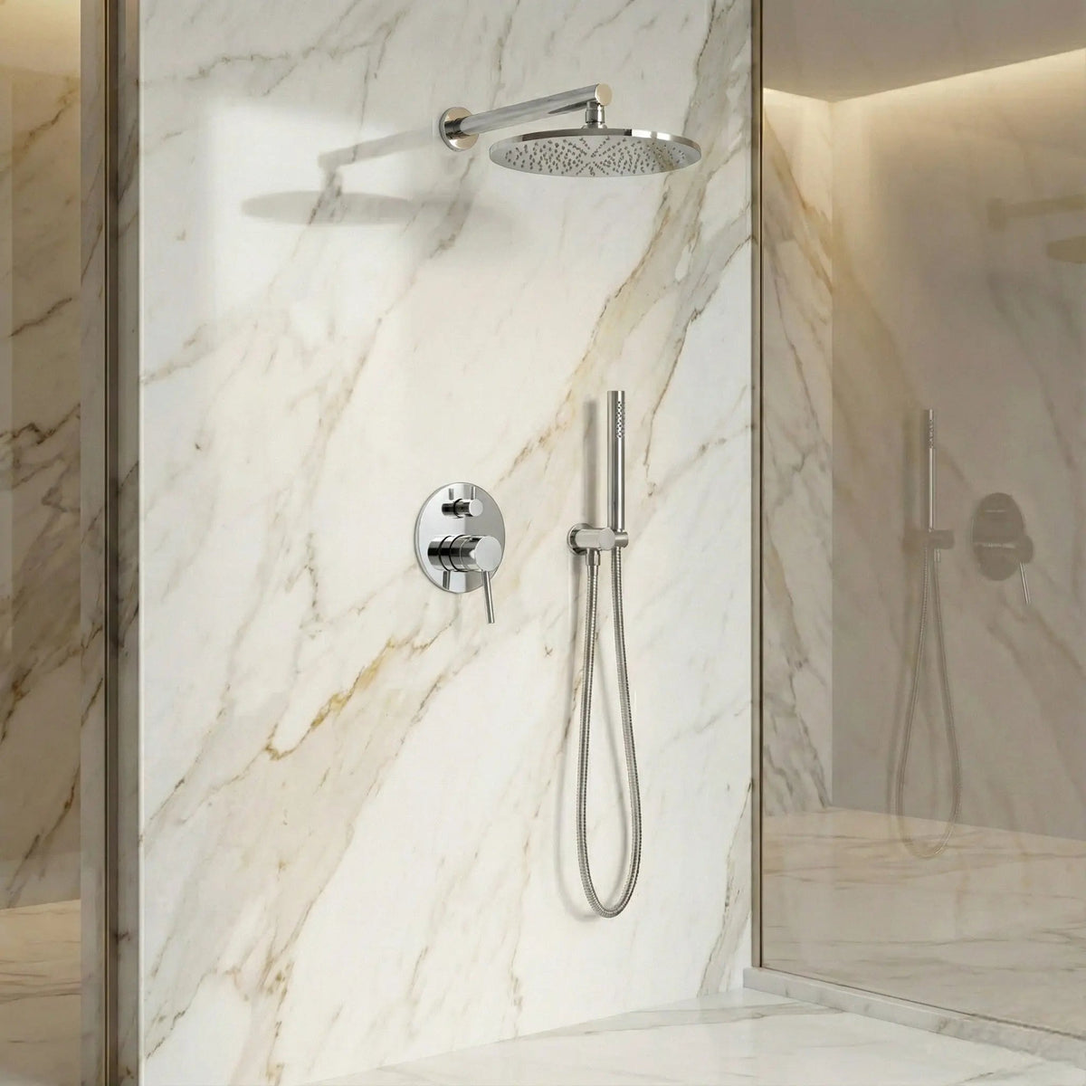 Kit de Douche Thermostatique encastré chrome