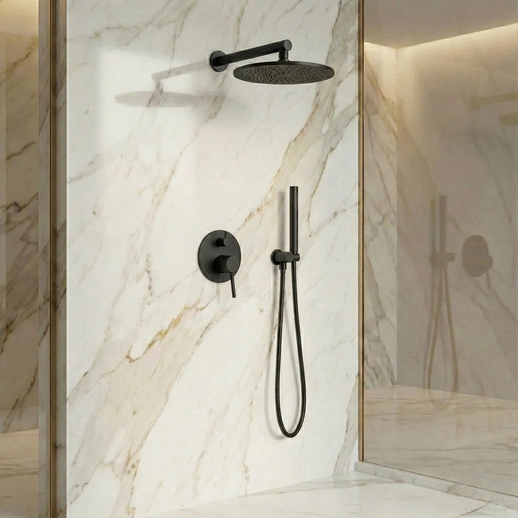 Kit de Douche Thermostatique encastré noir