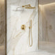 Kit de Douche Thermostatique encastré or brossé
