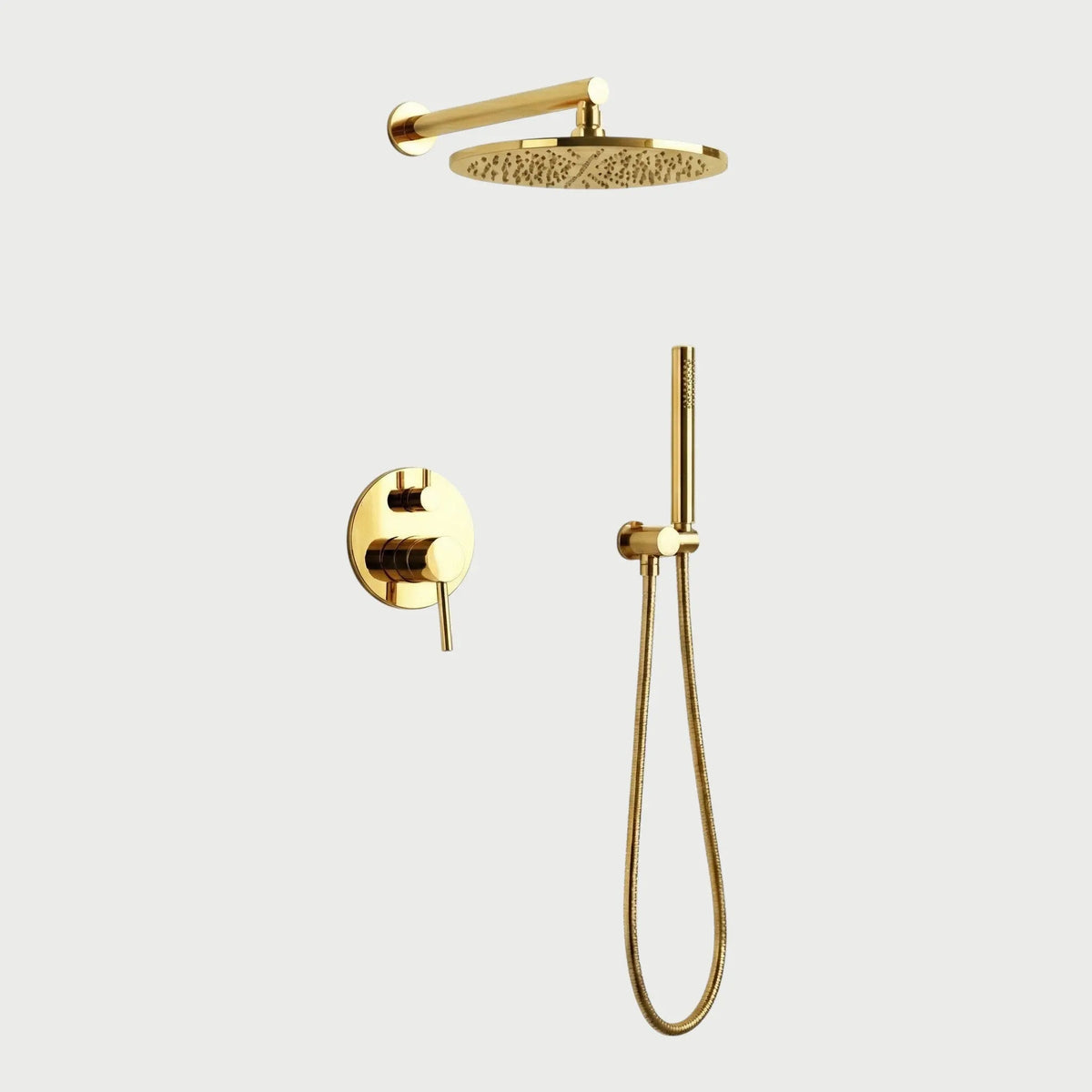 Kit de Douche Thermostatique encastré or poli