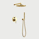 Kit de Douche Thermostatique encastré or poli